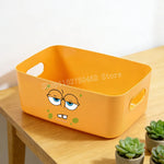 boîte rangement orange animée expressions poignées organisation moderne cartoon chambre table