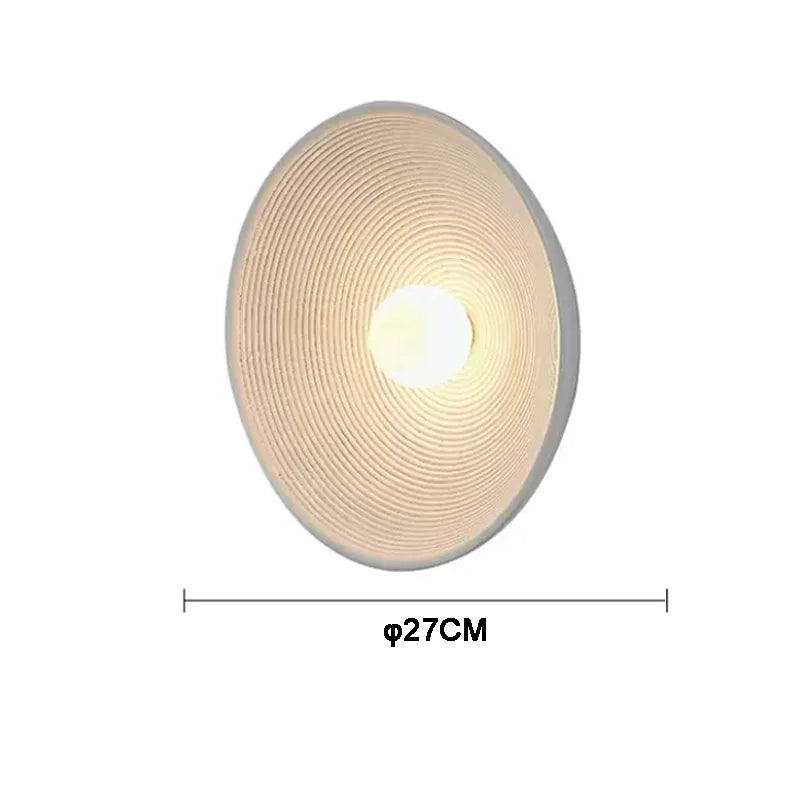 lampes murales modernes rétro ampoules led beige marron clair textures concentriques chambre entrée étude