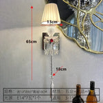 lampe murale cristal transparente abat jour blanc doré élégante classique fixée mur européen moderne