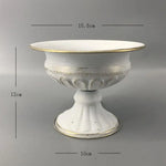 vase blanc or floral texture classique deco table anniversaire mariage