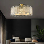 lustre suspension cristal moderne doré strass transparent cuisine salle manger salon