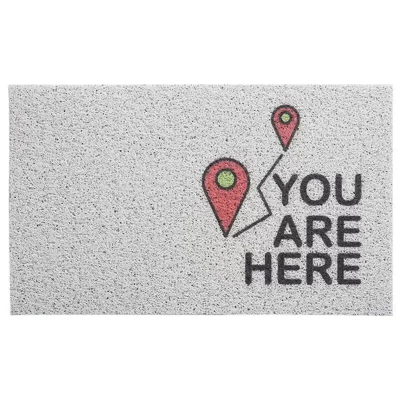tapis d'entrée personnalisé moderne texte motif porte maison intérieur extérieur blanc