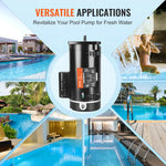 pompe piscine noire industrielle 2hp 230v 60hz 78ampères 3450trmin vis fixation