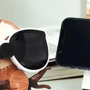 porte lunettes forme animaux pingouin singe bois créatif fonctionnel adhésif