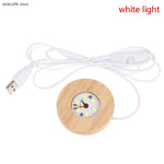 lampe led moderne bois naturel blanc texture bois câble usb commande led minimaliste
