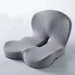coussin ergonomique gris soutien lombaire mousse mémoire forme tissu polyester lavable ceinture sécurité moderne