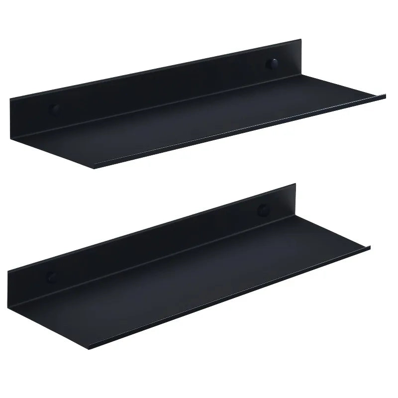étagères murales modernes noires 40cm 30cm 20cm 15cm acrylique fixées mur