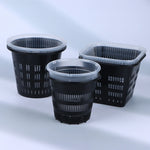 pots plantes noirs perforés moderne couvercle plastique 14cm 12cm 11cm