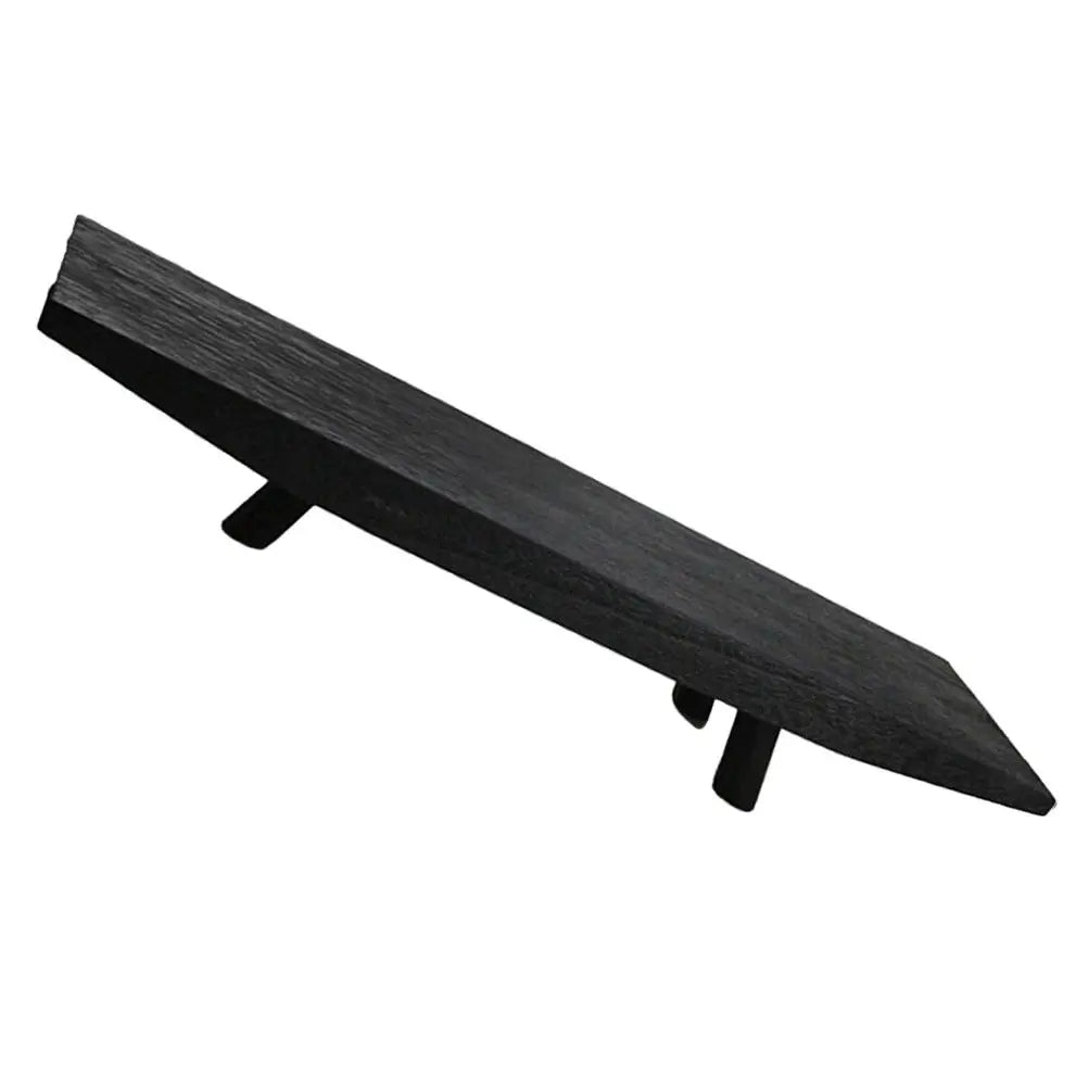 support rangement bois noir moderne trois pieds élégant présentoir fruits étagère cuisine minimaliste