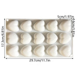 moule silicone forme coeur blanc cuisine pâtisserie desserts chocolat pudding gâteaux romantique