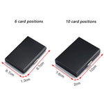 porte cartes acier inoxydable or argent 10 slots anti vol moderne clips
