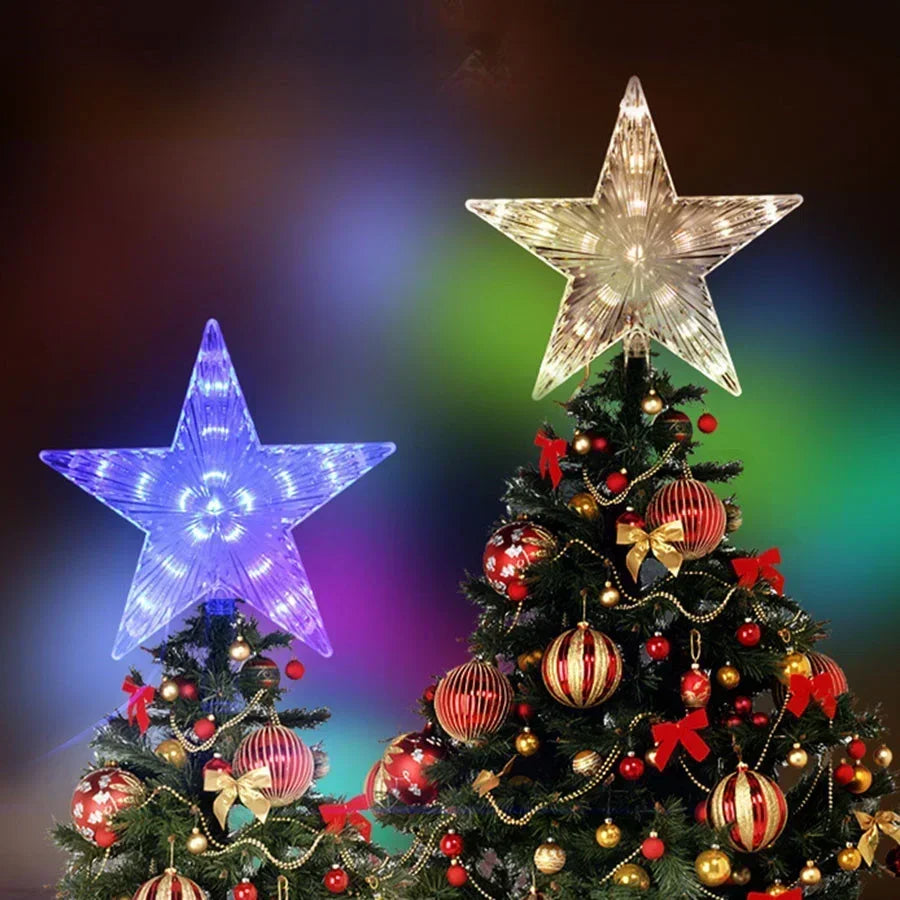décoration multicolore étoiles lumineuses led transparentes moderne guirlande fête noël mariage