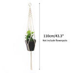 porte plante suspendu macramé blanc coton décoration bohème jardin intérieur balcon maison extérieur