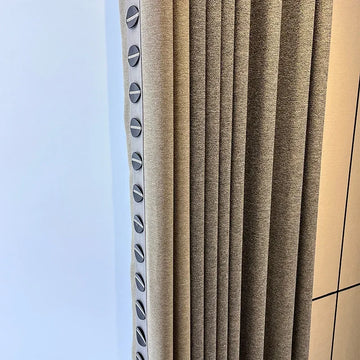 rideaux intérieurs modernes gris clair hautement opaques métallique polyester tringle incluse adaptable
