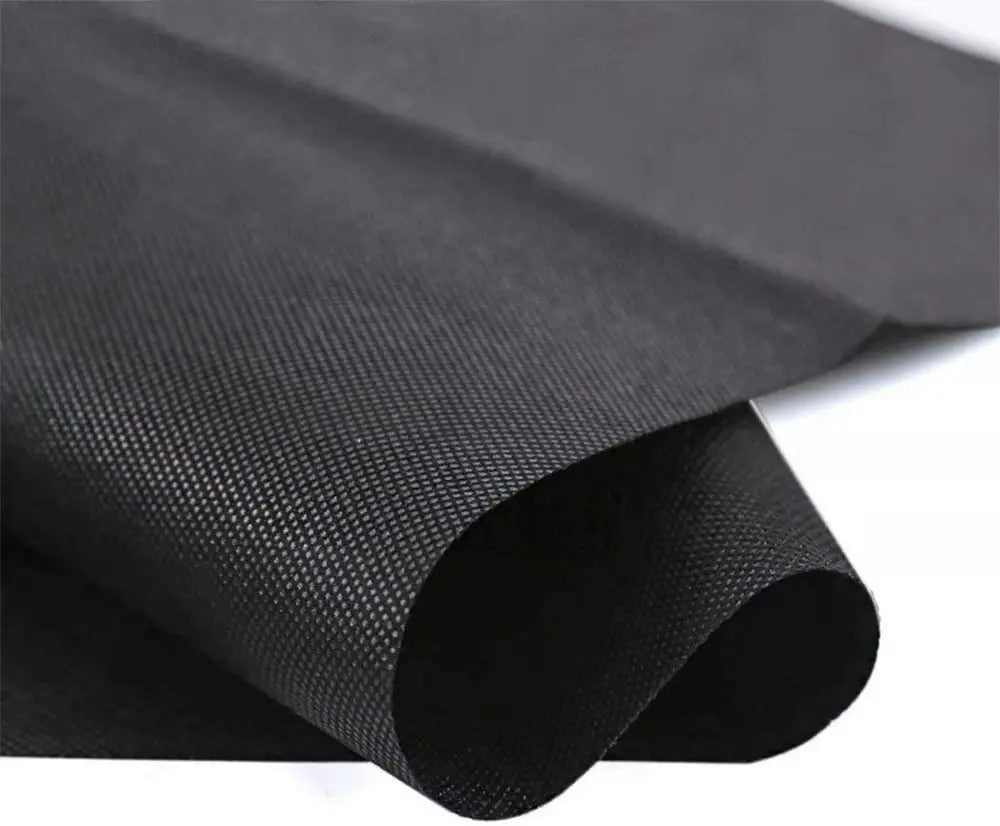 tapis jardin noir tissé robuste couverture sol polypropylène moderne 100cmx1000cm