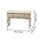 meuble miniature bois classique commode tiroirs blancs décoration intérieure miniature animaux nature