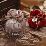 sac cadeau violet satiné ruban doré blanche élégant anniversaire bijoux cadeau opulent 10 pièces