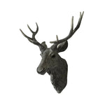 décoration murale tête cerf résine marron rustique salon maison fourrure bois texture farmhouse lodge
