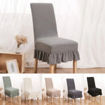 Housse chaise rayées polyester gris beige vert noir classique opacité chaises banquets adultes moderne