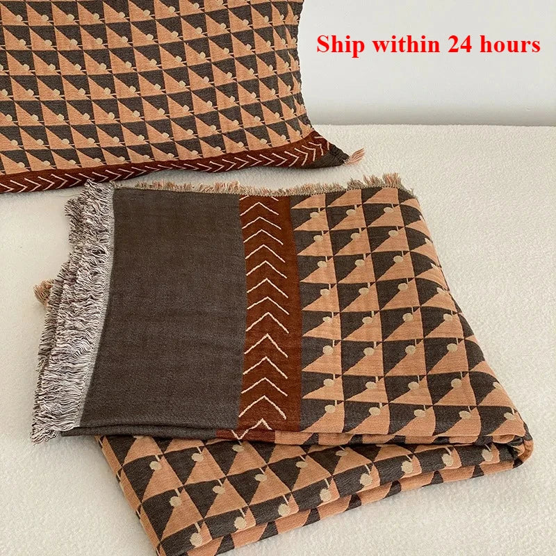 couverture gaze coton quatre couches légère voyage été pique nique maison voyage