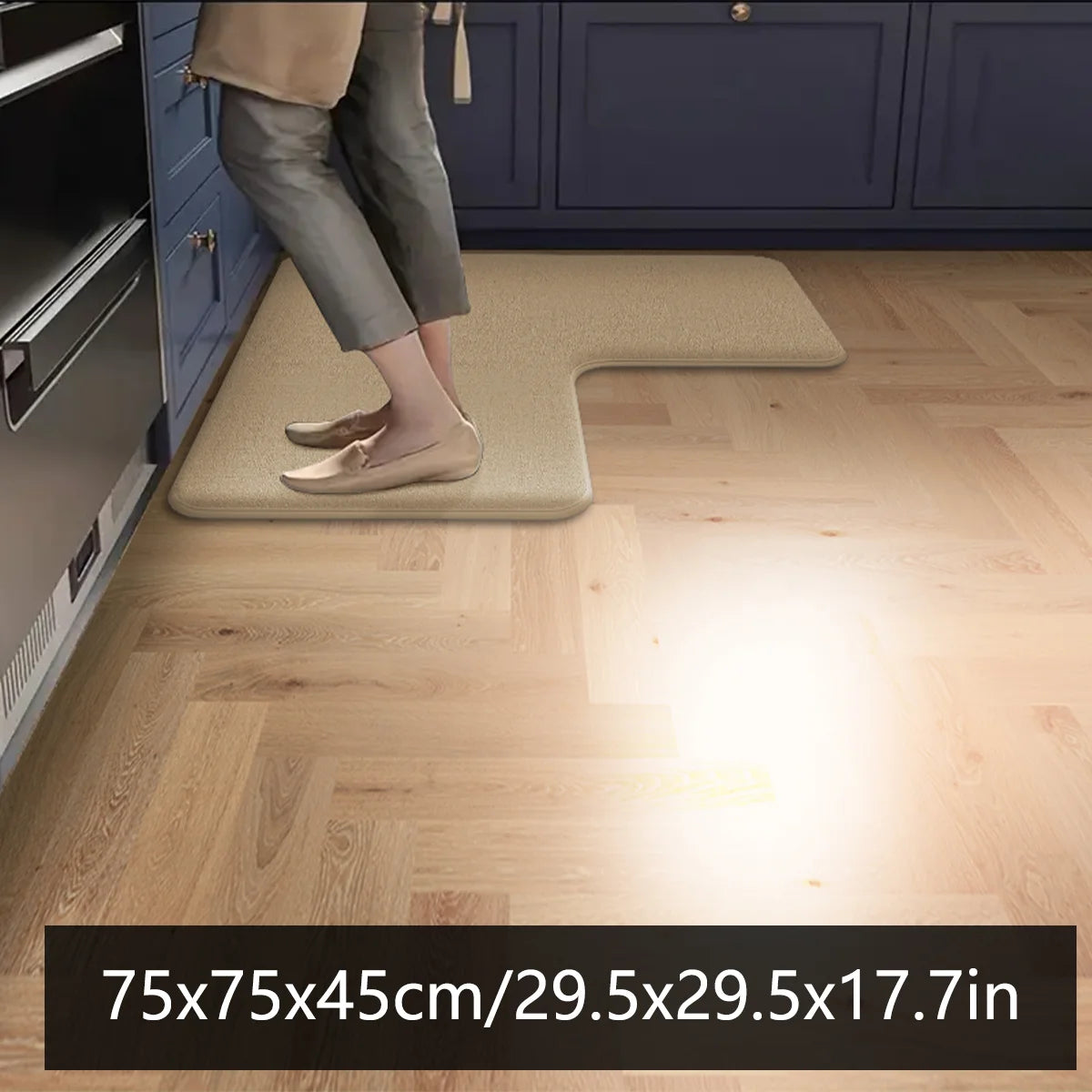 tapis sol antidérapant gris foncé moderne uni doux cuisine salle bain porte chambreintérieur