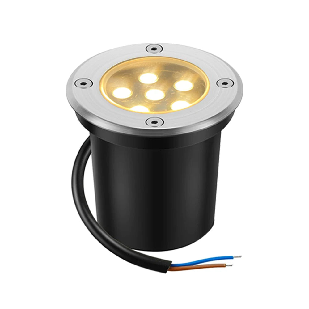 projecteur paysager led encastrable ip65 moderne adhésif noir argentéextérieur allée jardin