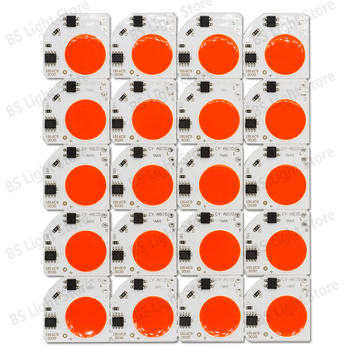 LED Chip 5W Blanc Vert Rouge Bleu 30mm Circulaire Moderne Technologie Intérieure Décoration Fixation