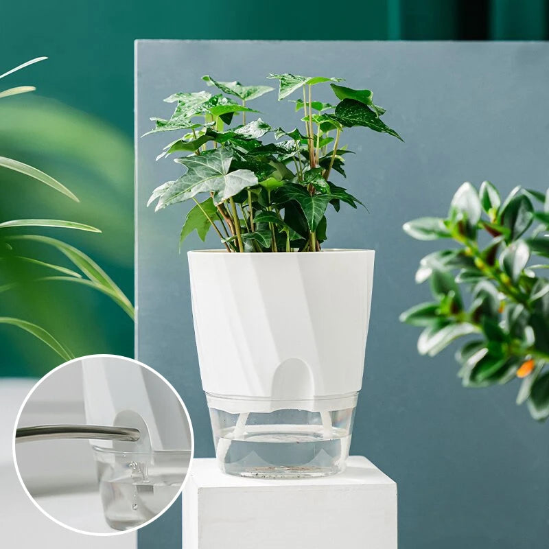 pots plante autoarrosants modernes blanc rose vert minimalistes grille tailles