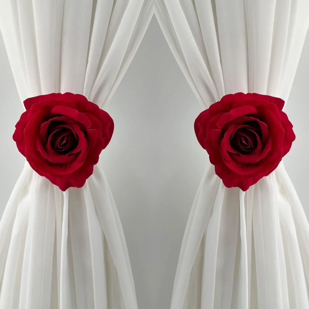 rideaux blancs velours roses classiques bleus rouges violets roses tissu