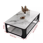 table basse moderne marbre blanc gris noir minimaliste maison salon