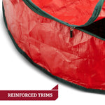 sac rangement réutilisable polyester durable respectueux environnement rangement décoration noël couronne guirlande rouge vert