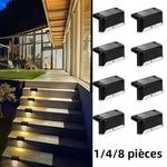 lumière solaire extérieure noire ip65 moderne pièces éclairage marche led minimaliste