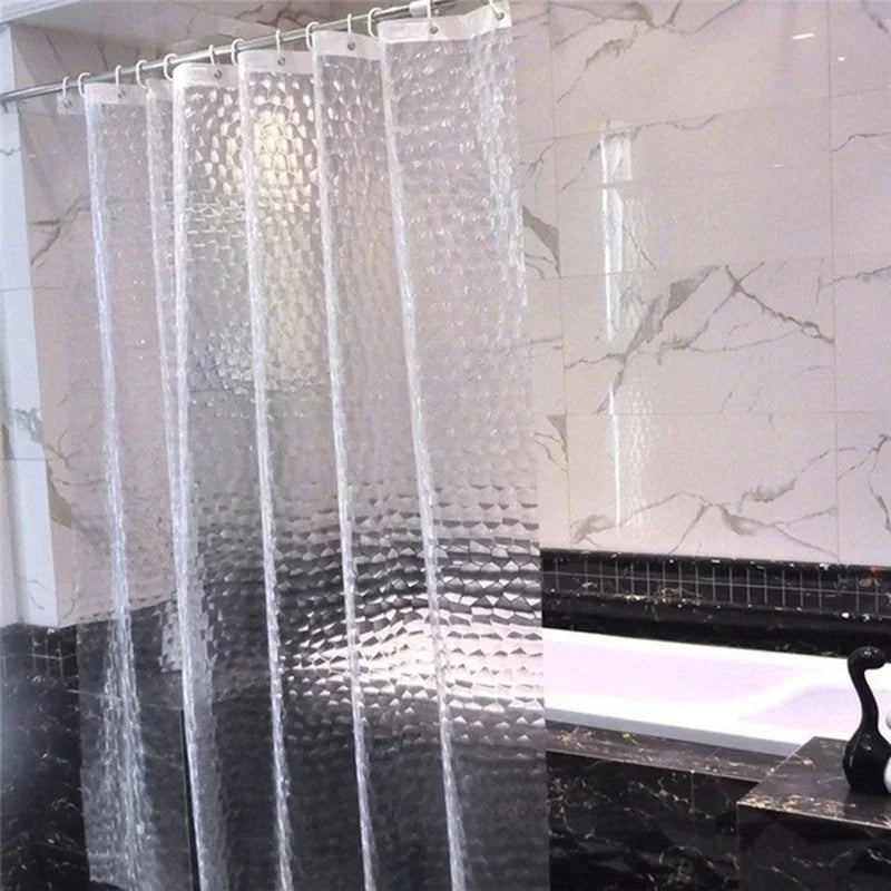 rideau douche transparent moderne texture géométrique respectueux environnement 180x180cm opacité
