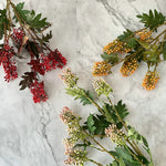 branche artificielle verte feuilles jaunes rouges intérieur décoration maison 73cm naturel plastic