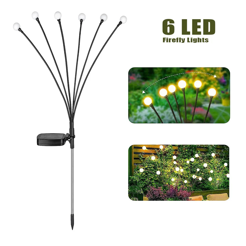 décoration extérieure jardin guirlande lumineuse solaire led feux foyers contemporaine