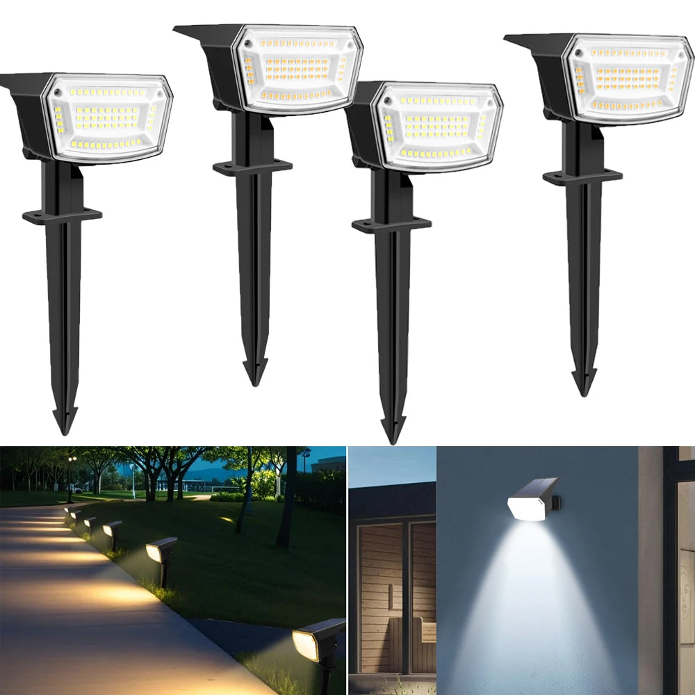 spot solaire led extérieur moderne noir ip65 modes éclairage piquet abs