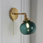 lampe murale moderne or transparent rayures ampoule led cordon interrupteur vintage électrique