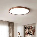 lampe led moderne noyer bois grainé ultrafine chambre salon blanc chaud