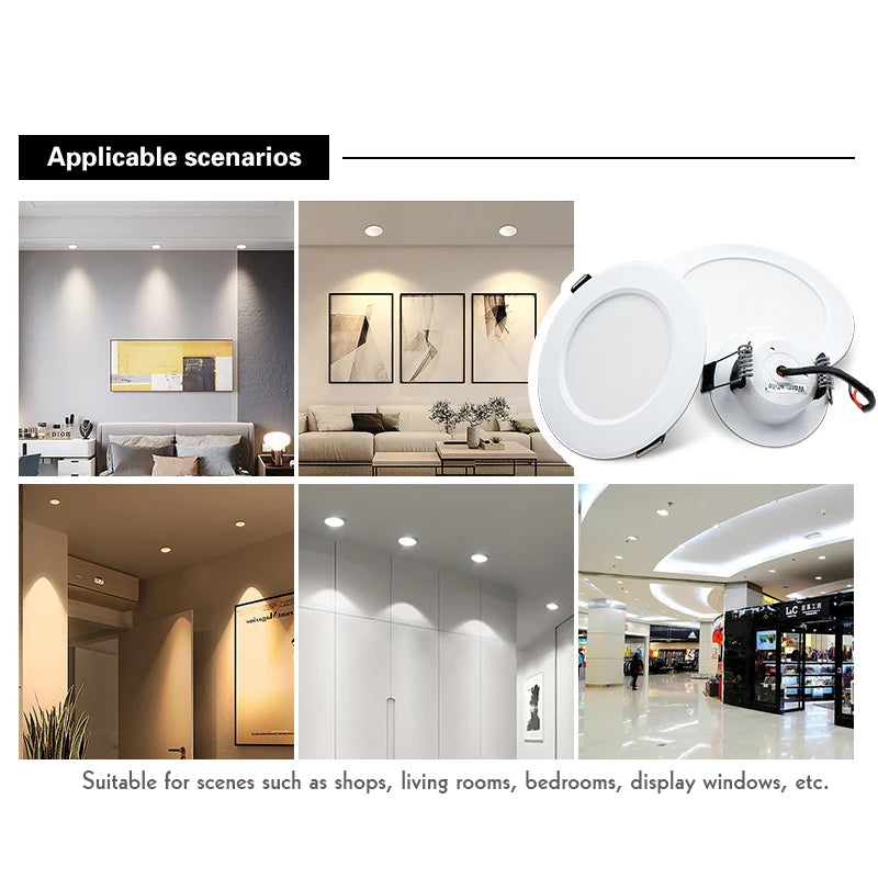 lampe led encastrable blanc moderne clips chambre salon cuisine