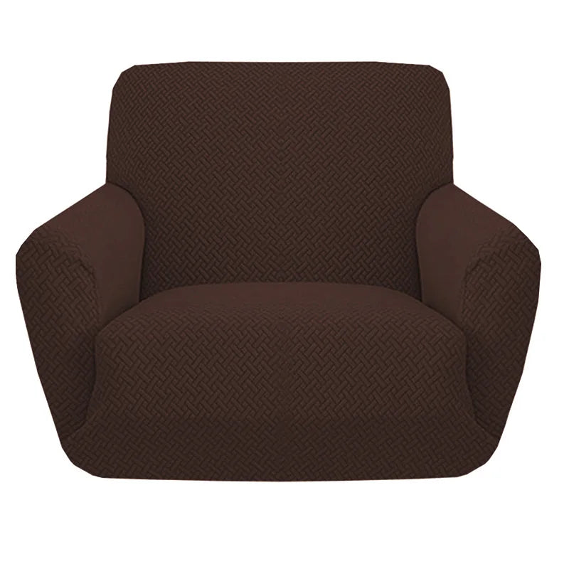 housses fauteuil moderne beige gris vert motif géométrique adhésif anti dérapants polaire polyester