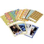sticker deco multicolore animal cupcake enfantin adhesif photo bordure creatif points carreaux sourires cercles
