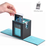 boîte cartes cuir moderne noir rose respectueux environnement rechargeable organisateur jeux