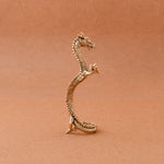 statuette dragon doré écaille cuivre antique traditionnelle maison collection artisanat