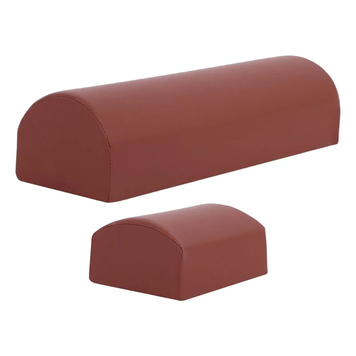 coussin support tête cou oreiller marron cuir texture moderne semi rond doux
