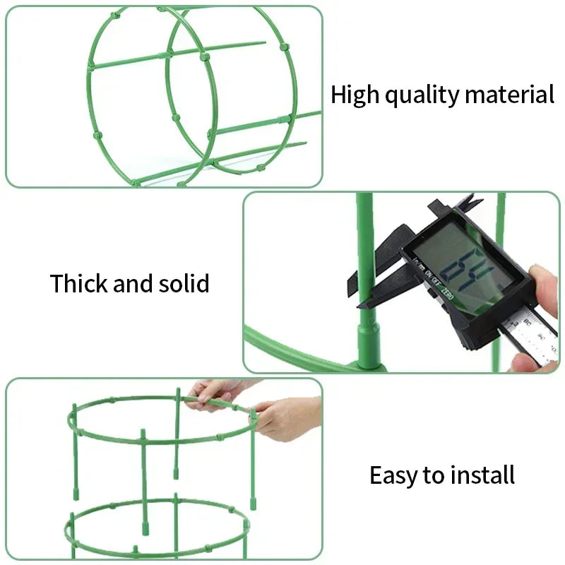 Support plante vert rond lisse moderne connecteurs plantes grimpantes 12pcs