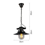 lampe suspendue industrielle noir grille métallique salon chambre bar étanche rétro