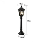 lampe sol vintage métal bronze noir led ip65 extérieure classique