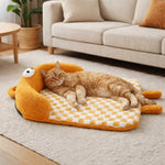 coussin animaux couverture coton carreaux peluche moderne mignon vert blanc orange rose