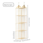 organisateur suspendu étagère armoire maille fine moderne réutilisable chambre beige clair opacité crochets multifonctionnel