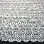 tissu polyester brodé motifs floraux fleurs dentelle fine robe soirée élégante classique occasion spéciale